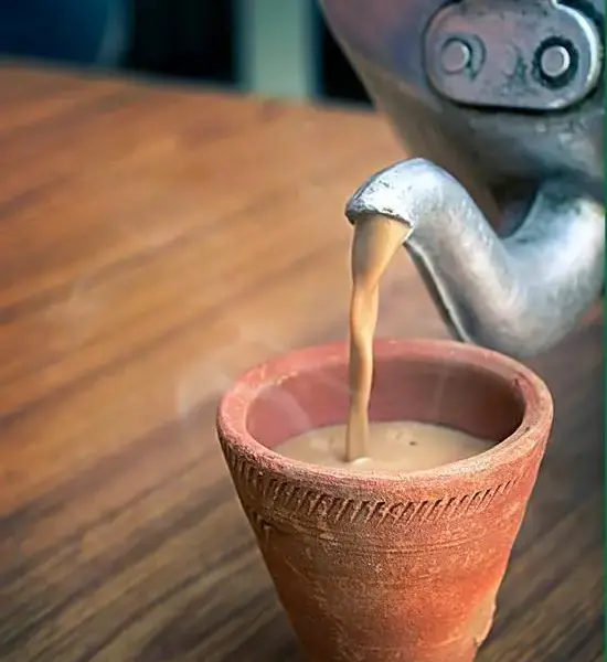 A cup of milky masala chai.